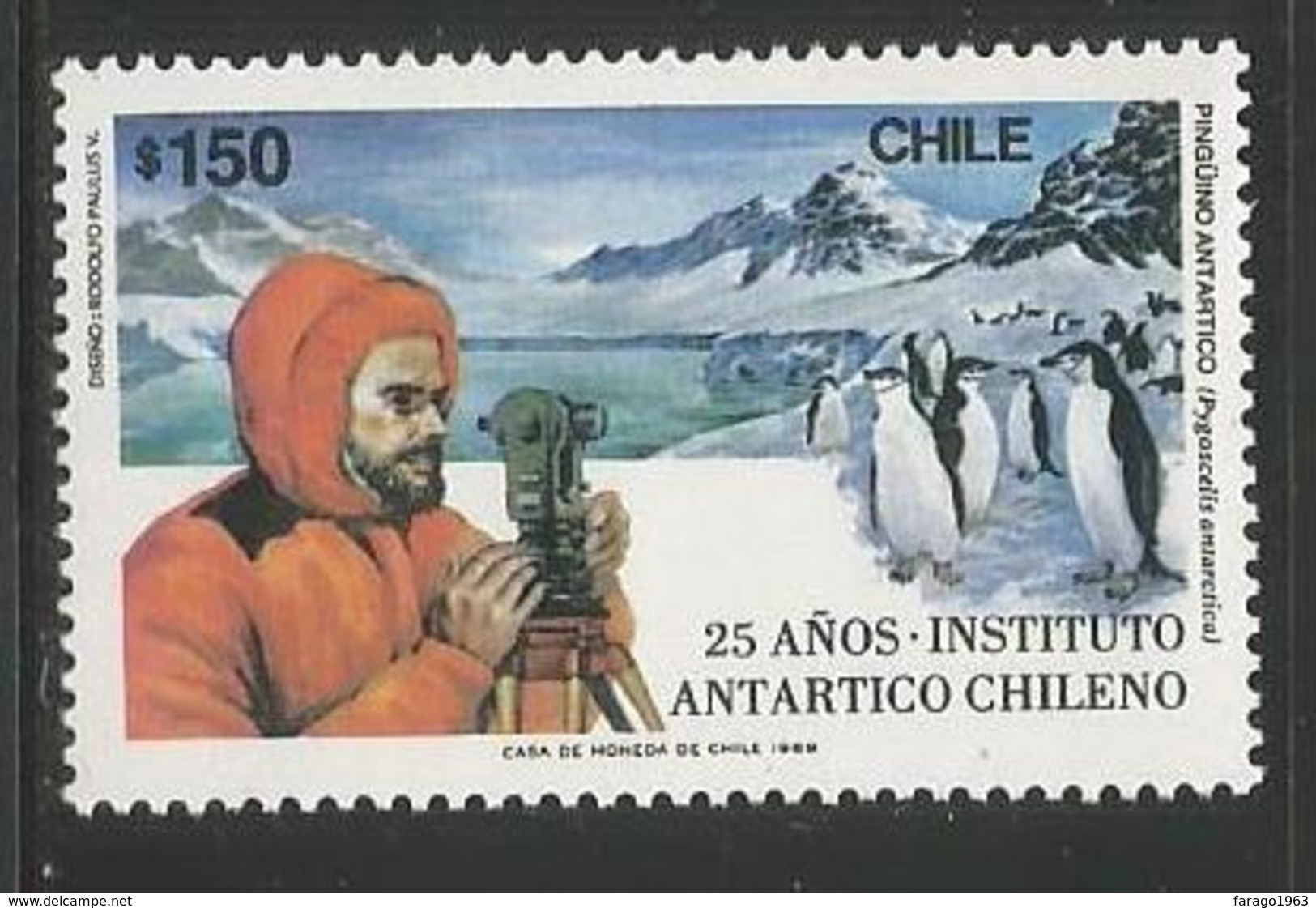 1989 Chile Antarctic Survey Penguins Complete Set Of 1  MNH - Sonstige & Ohne Zuordnung