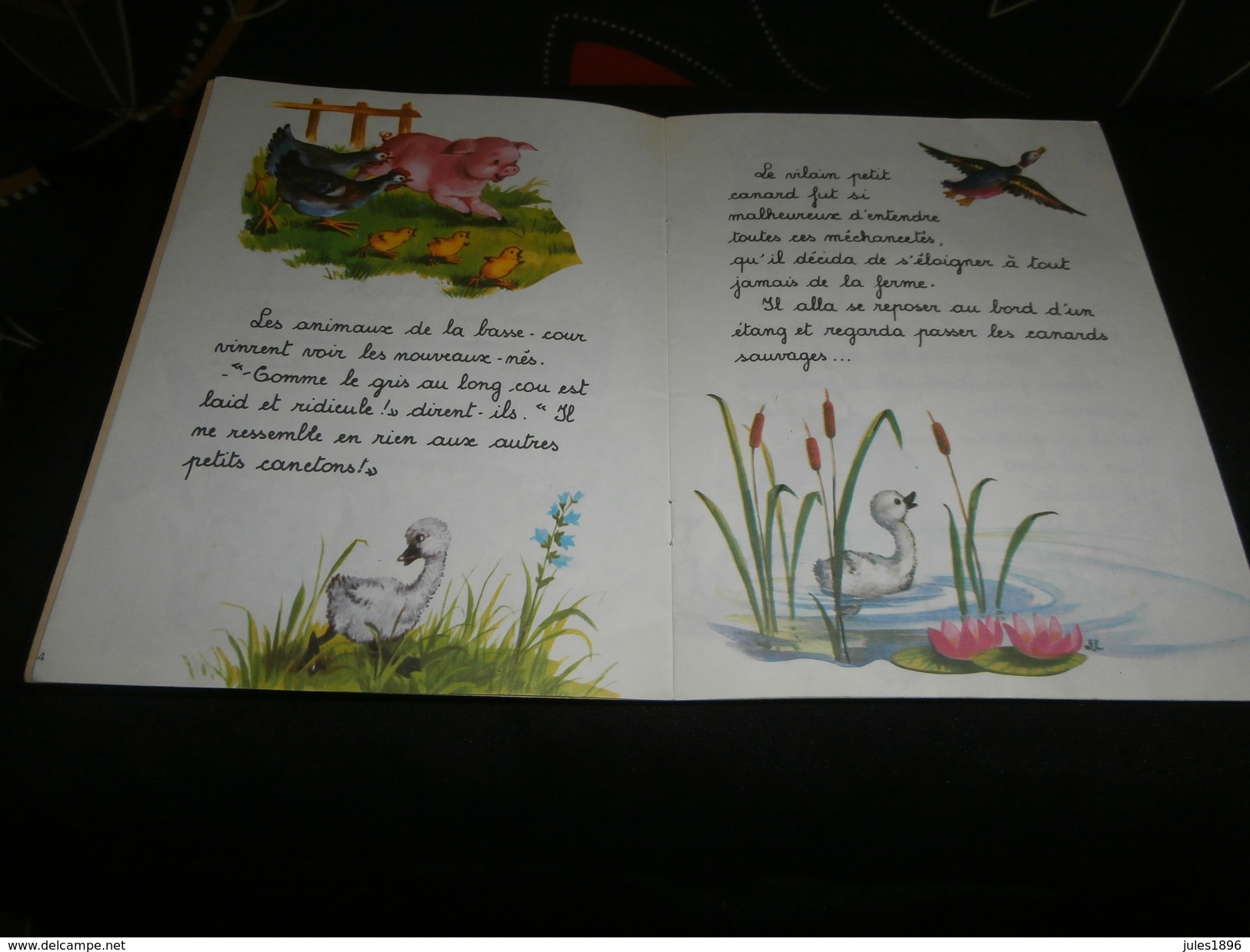 PETIT LIVRE ILLUSTRE PAR JEANNE LAGARDE  " LE VILAIN PETIT CANARD " EDITIONS HEMMA "NOS BEAUX CONTES" - Contes