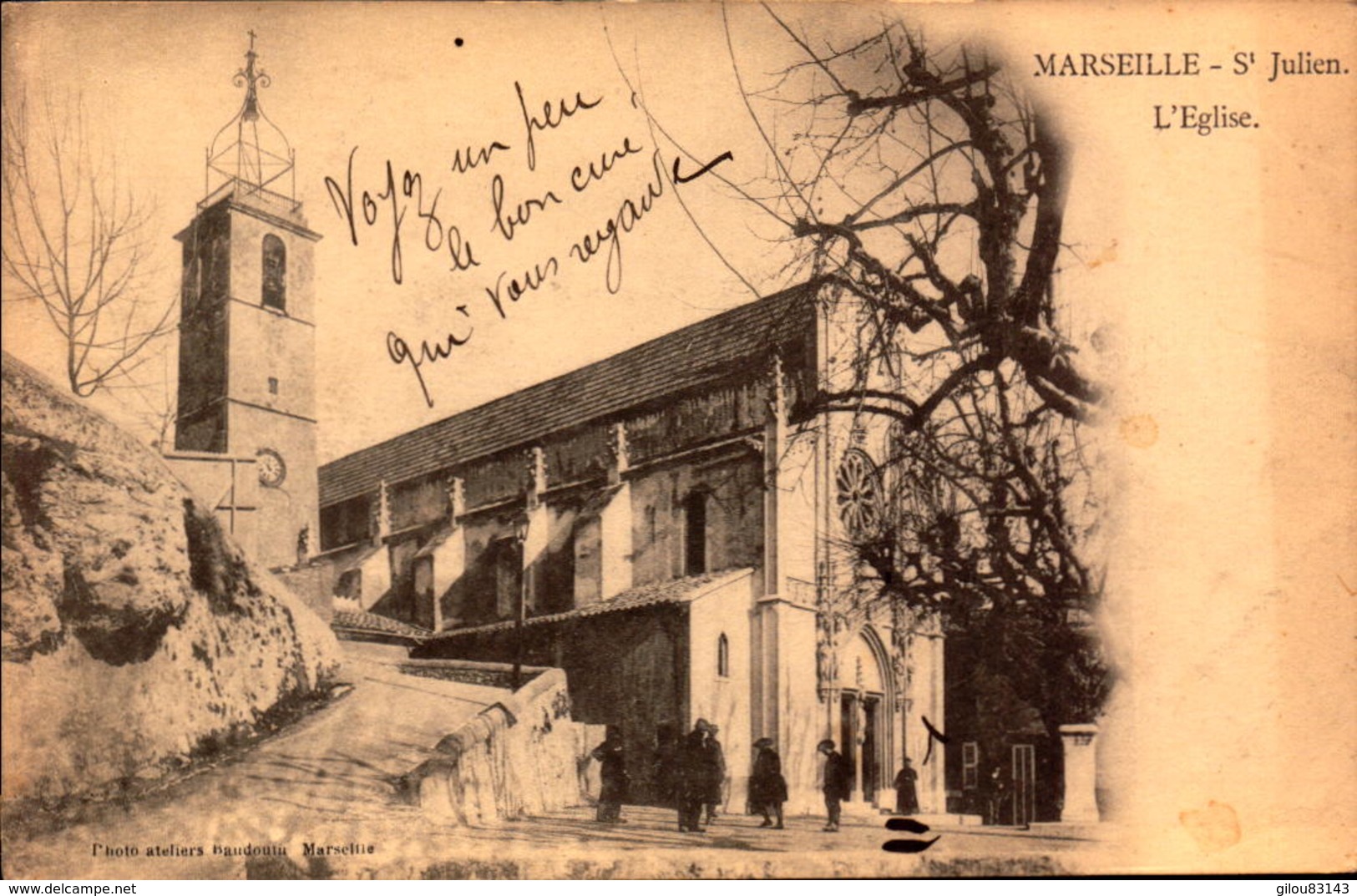 Bouches Du Rhone, Saint Julien, L Eglise  (bon Etat) - Saint Barnabé, Saint Julien, Montolivet