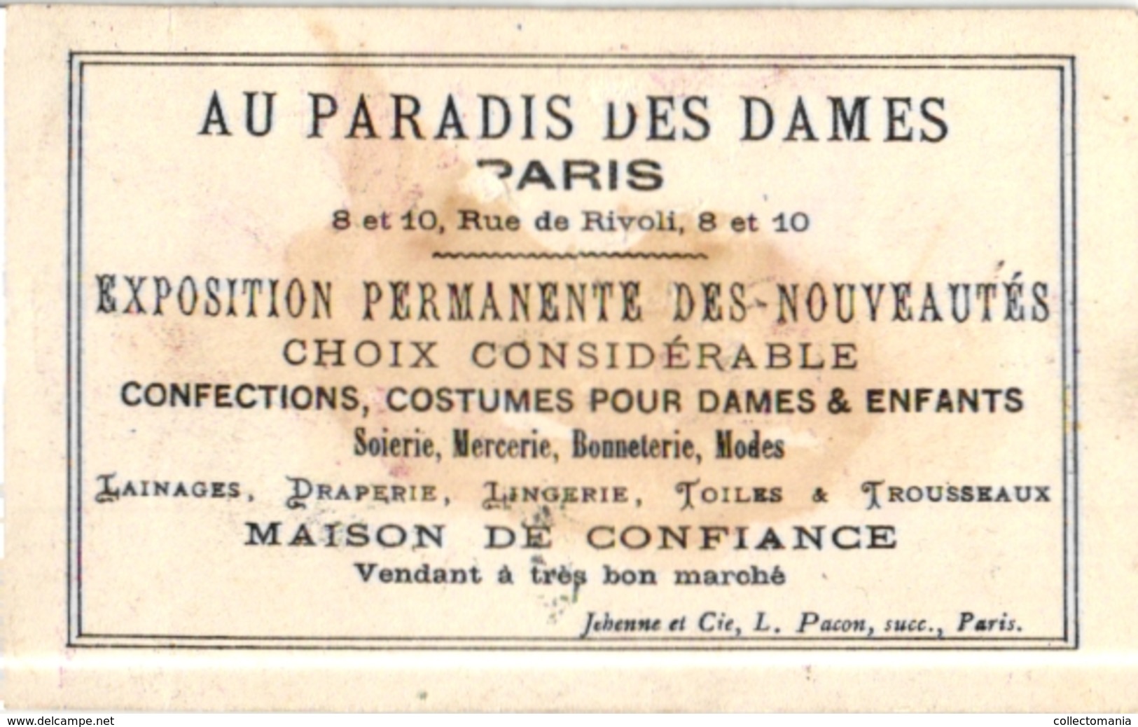 3 Trade Cards Chromo FENCING ESCRIME FECHTEN Pub Marseille Paradis Des Dames Paris La Laitière Litho - Escrime