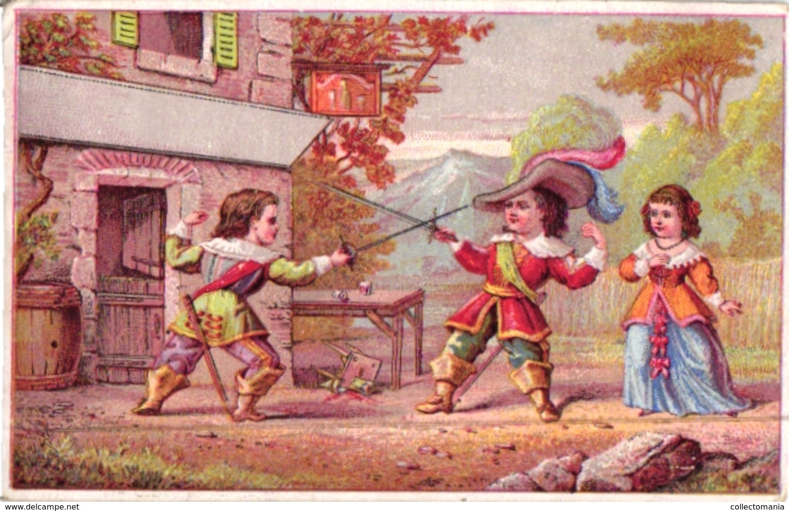 3 Trade Cards Chromo FENCING ESCRIME FECHTEN Pub Perles Du Japon Imp Bognard  Conte Fr Lourdes Sirven - Fencing