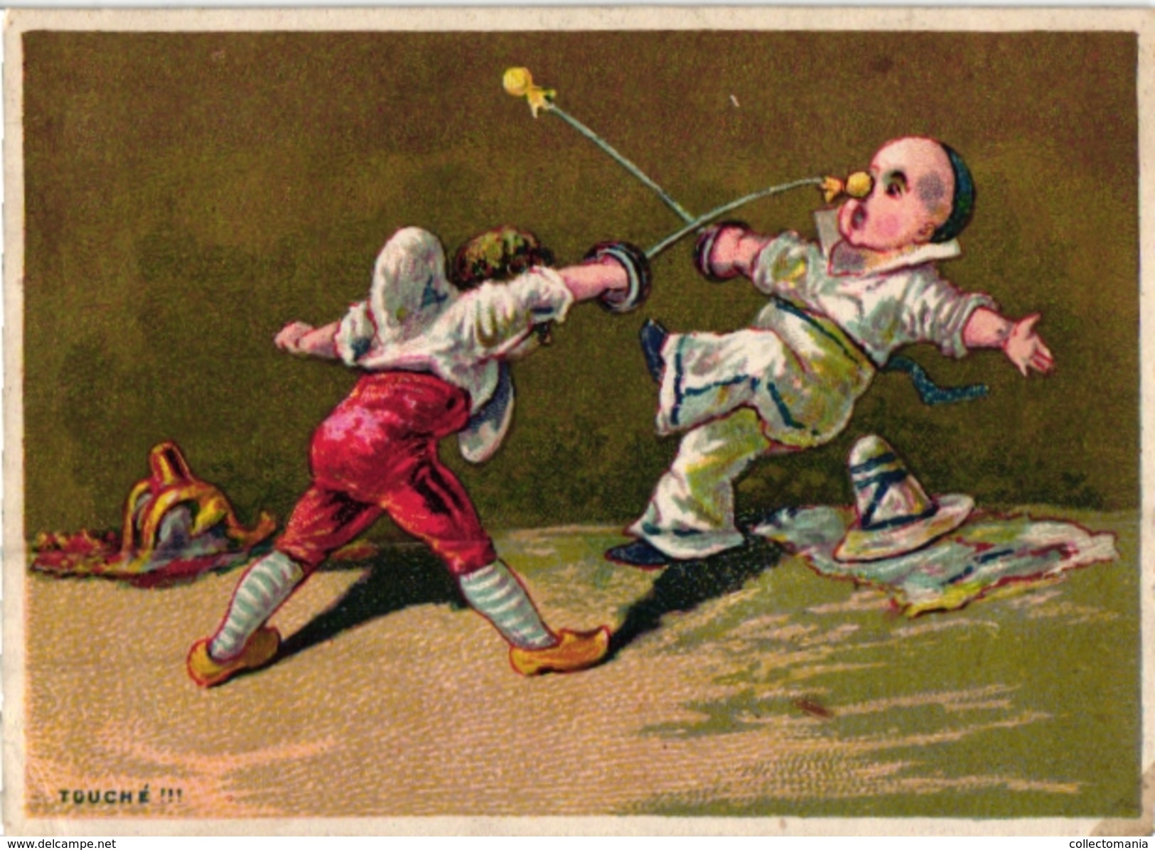 3 Trade Cards  FENCING ESCRIME FECHTEN Pub La Samaritaine Carcasonne Imp Courbe-Rouzet Willems Gent - Fencing