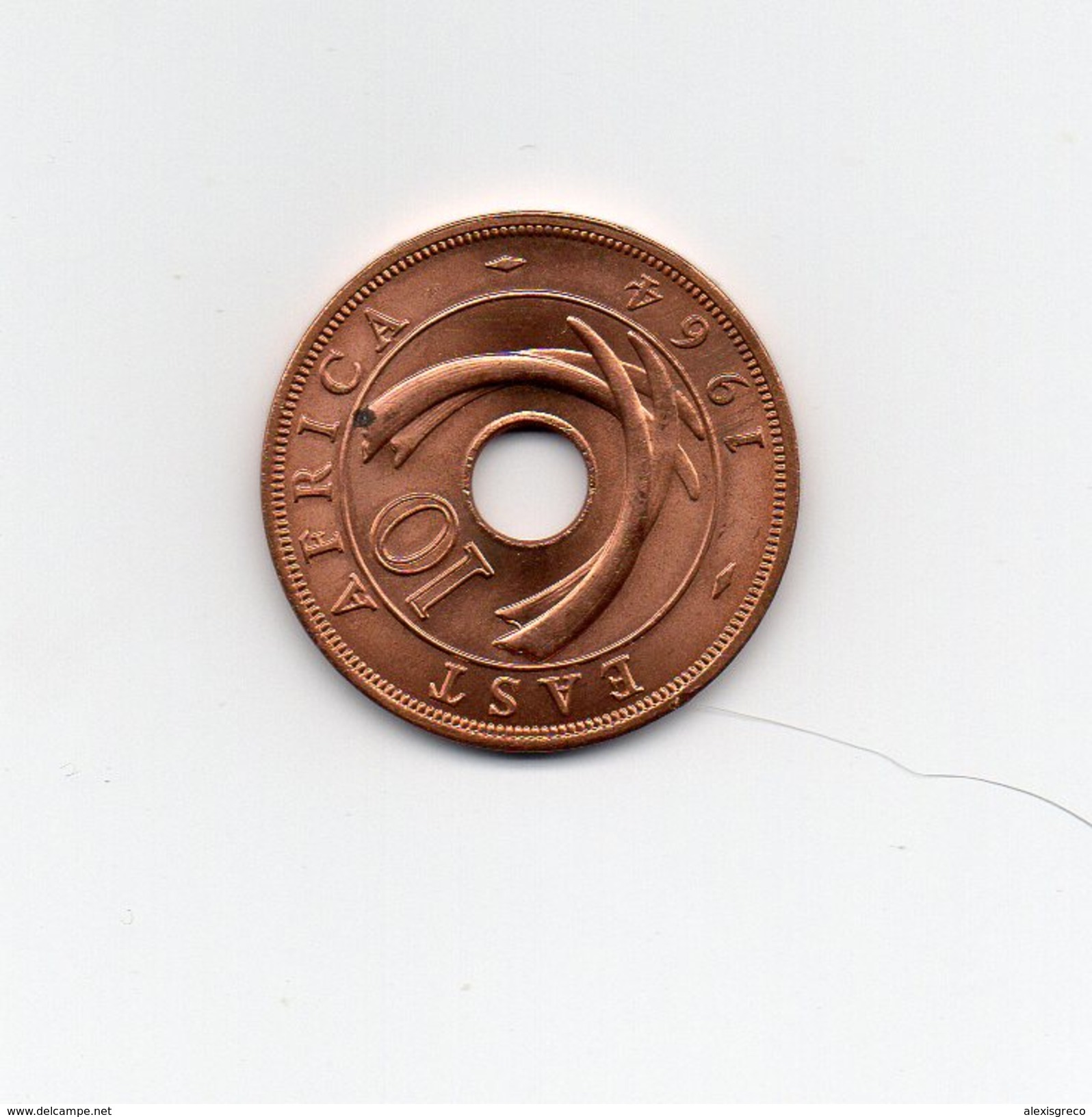 BRITISH EAST AFRICA 1964 UNCIRCULATED COIN TEN CENTS BRONZE (Post-Independence Issue). - British Colony