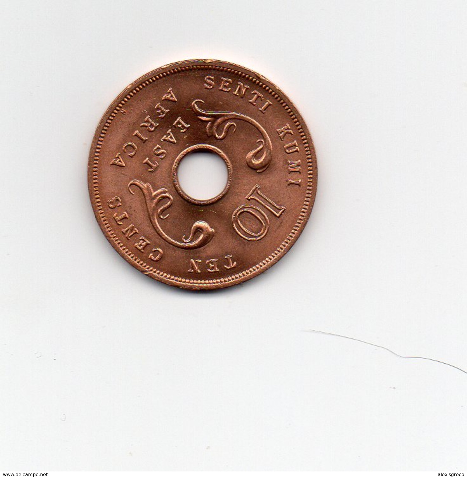 BRITISH EAST AFRICA 1964 UNCIRCULATED COIN TEN CENTS BRONZE (Post-Independence Issue). - British Colony