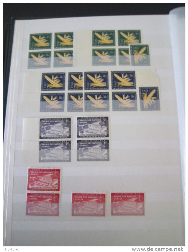 NATION UNIES  STOCK 3 BUREAUX  -  NEUFS ** MNH - 1951/1983  -  Poste, PA, BF - Cote Yvert + 5.000 &euro;