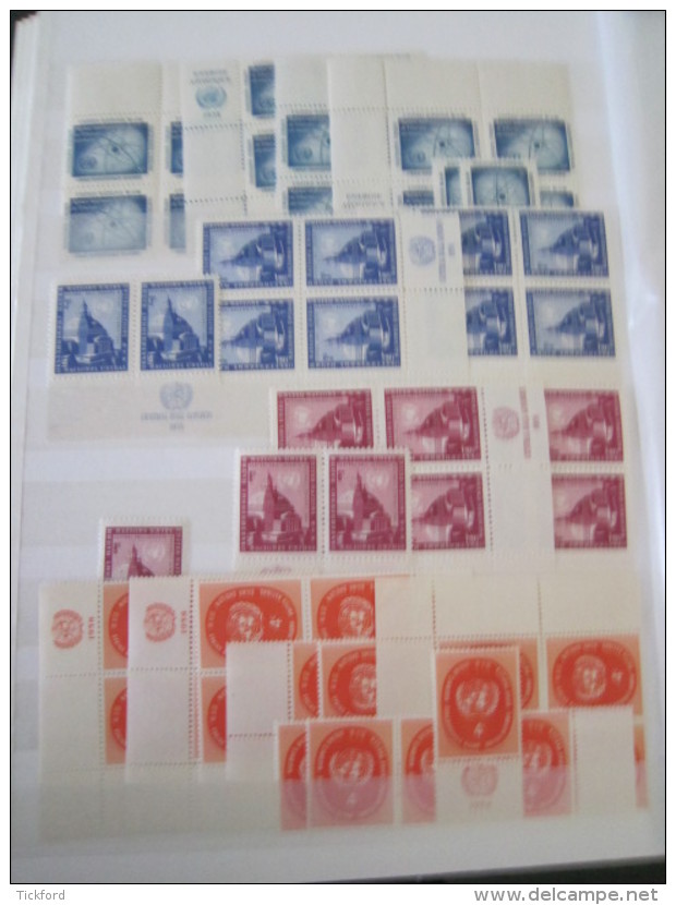 NATION UNIES  STOCK 3 BUREAUX  -  NEUFS ** MNH - 1951/1983  -  Poste, PA, BF - Cote Yvert + 5.000 &euro;