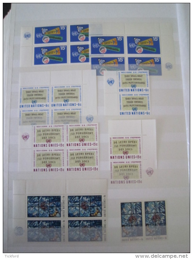 NATION UNIES  STOCK 3 BUREAUX  -  NEUFS ** MNH - 1951/1983  -  Poste, PA, BF - Cote Yvert + 5.000 &euro;