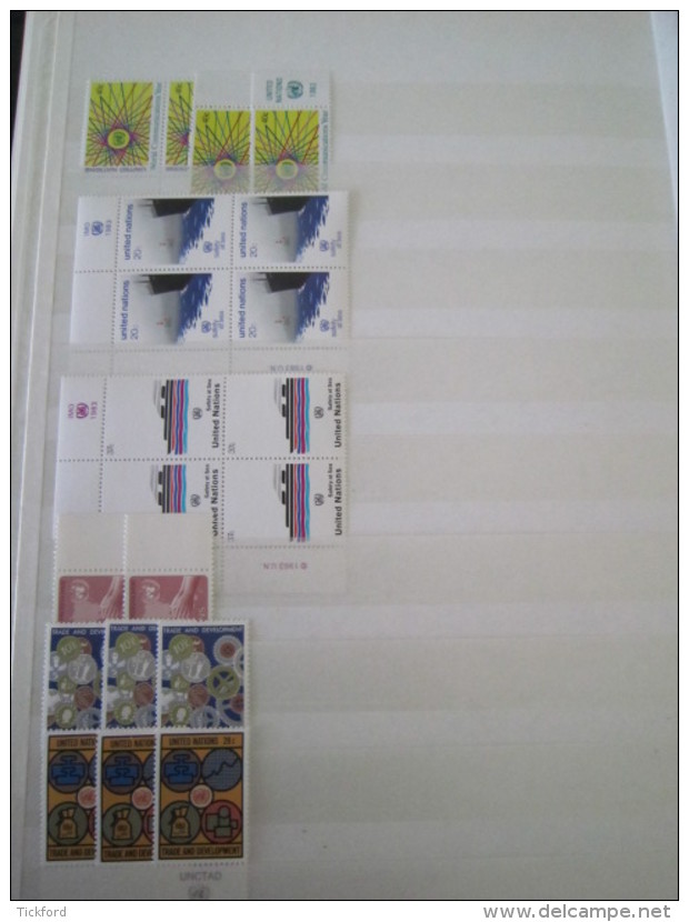 NATION UNIES  STOCK 3 BUREAUX  -  NEUFS ** MNH - 1951/1983  -  Poste, PA, BF - Cote Yvert + 5.000 &euro;