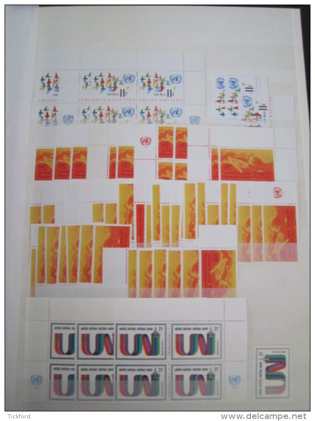 NATION UNIES  STOCK 3 BUREAUX  -  NEUFS ** MNH - 1951/1983  -  Poste, PA, BF - Cote Yvert + 5.000 &euro;