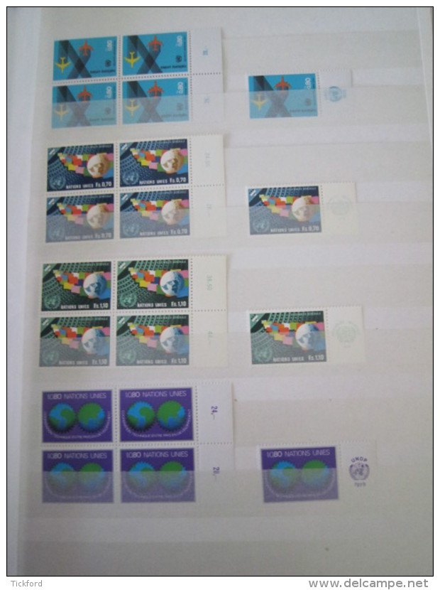 NATION UNIES  STOCK 3 BUREAUX  -  NEUFS ** MNH - 1951/1983  -  Poste, PA, BF - Cote Yvert + 5.000 &euro;