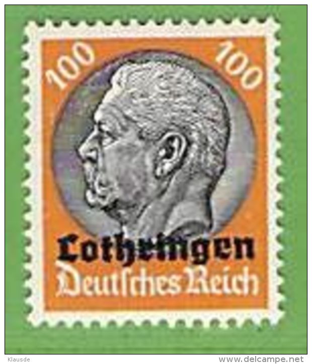 MiNr.16 Xx Deutschland Besetzte Gebiete II.WK Lothringen - Besetzungen 1938-45