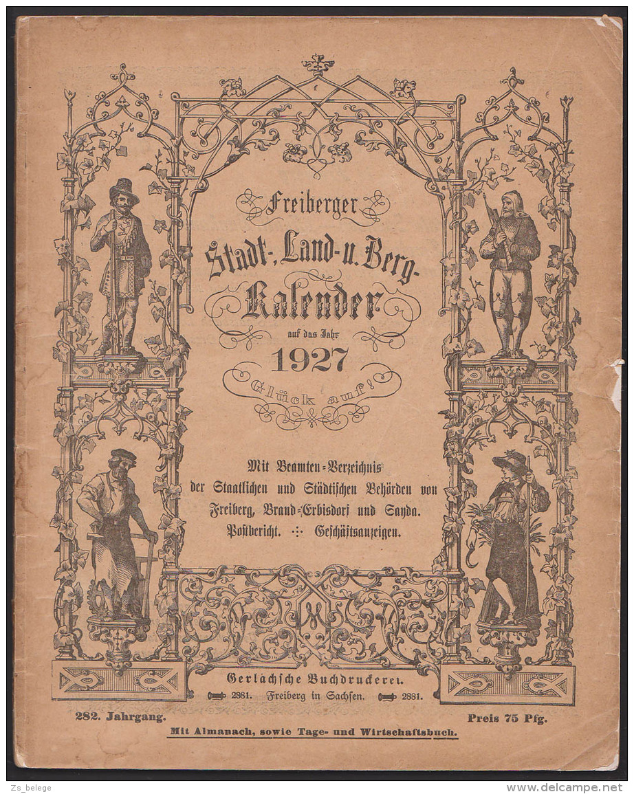 Freiberger Stadt-, Land- U. Berg-Kalender Auf Das Jahr 1927, Bild Ararat, Arche Noa - Big : 1921-40