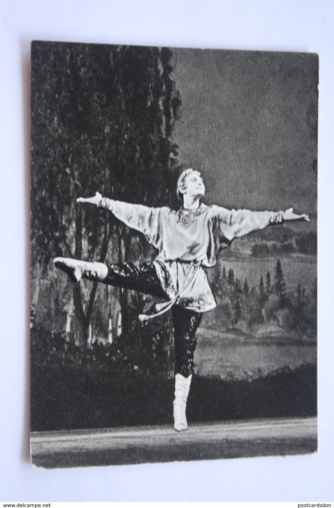 Konek-Gorbunok - Ballet  - Dancer Vasiliev - - Old Soviet Postcard 1965 - Dans