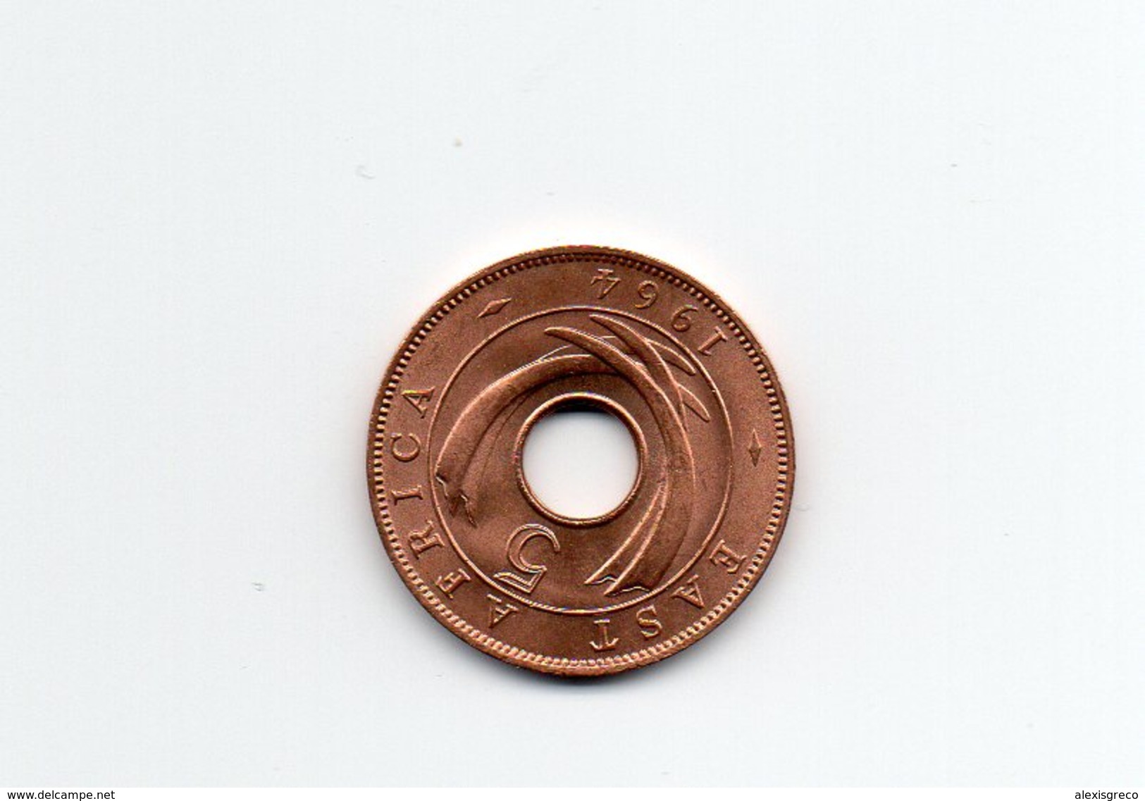 BRITISH EAST AFRICA 1964 UNCIRCULATED COIN FIVE CENTS BRONZE (Post-Independence Issue). - Colonie Britannique