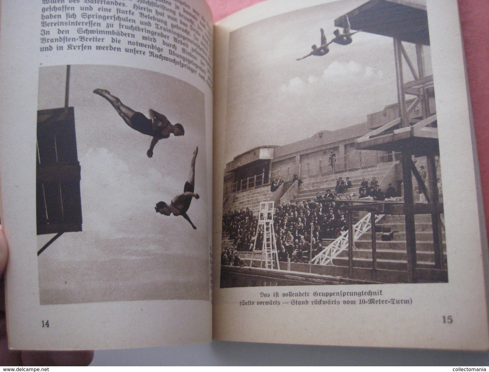 Diving Olympia BERLIN 1936 - nr 20, program jump and dive, mit fotos Amt FUR Sportwerbung Olympische