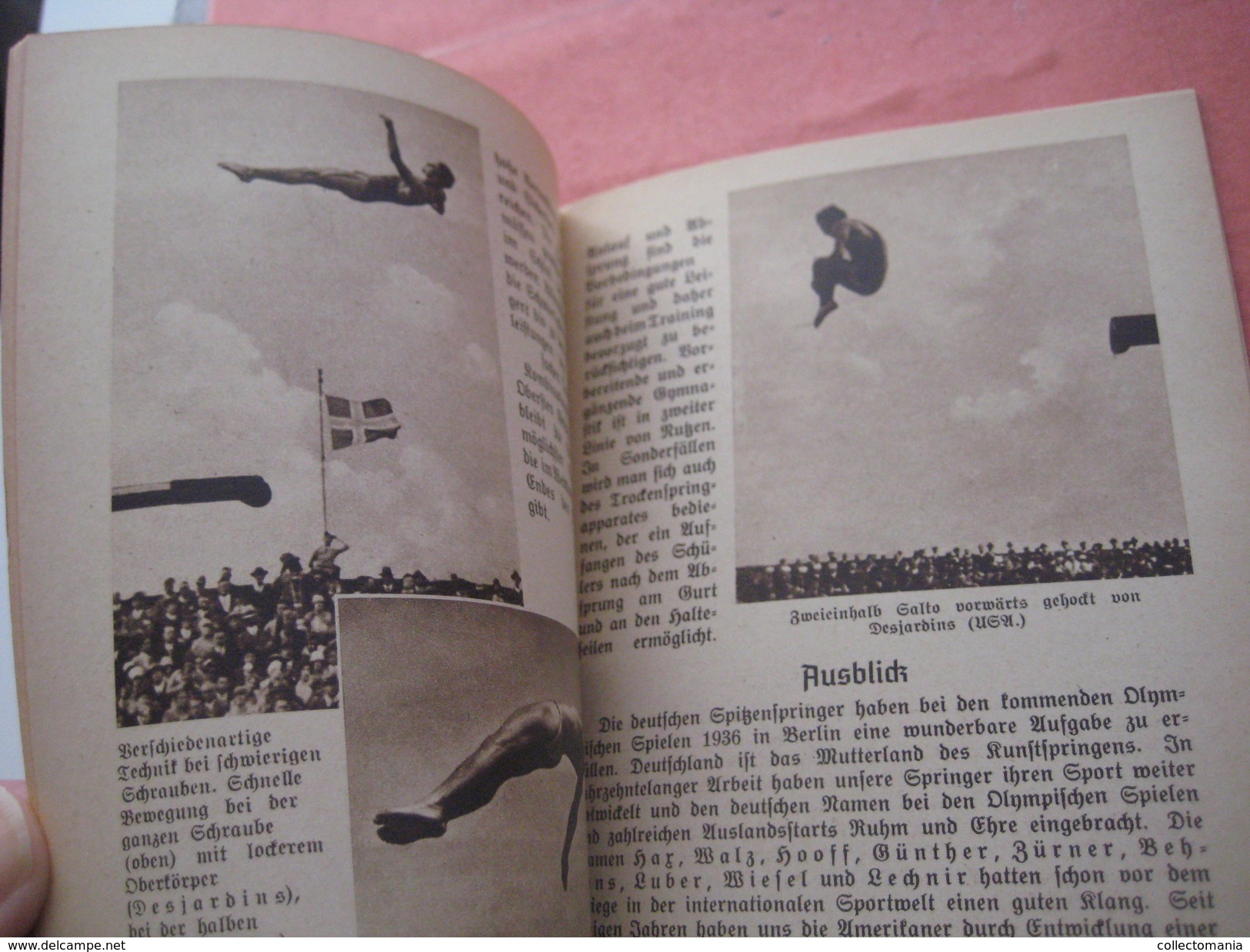 Diving Olympia BERLIN 1936 - nr 20, program jump and dive, mit fotos Amt FUR Sportwerbung Olympische