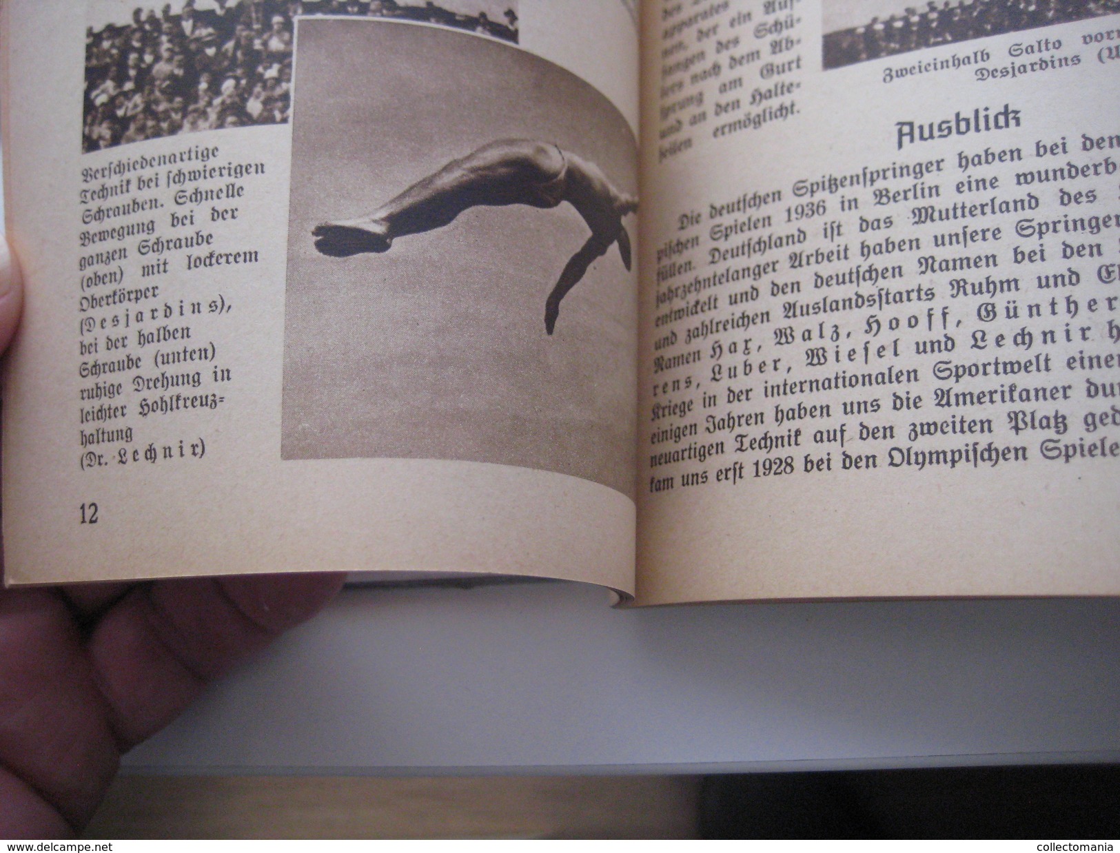 Diving Olympia BERLIN 1936 - nr 20, program jump and dive, mit fotos Amt FUR Sportwerbung Olympische