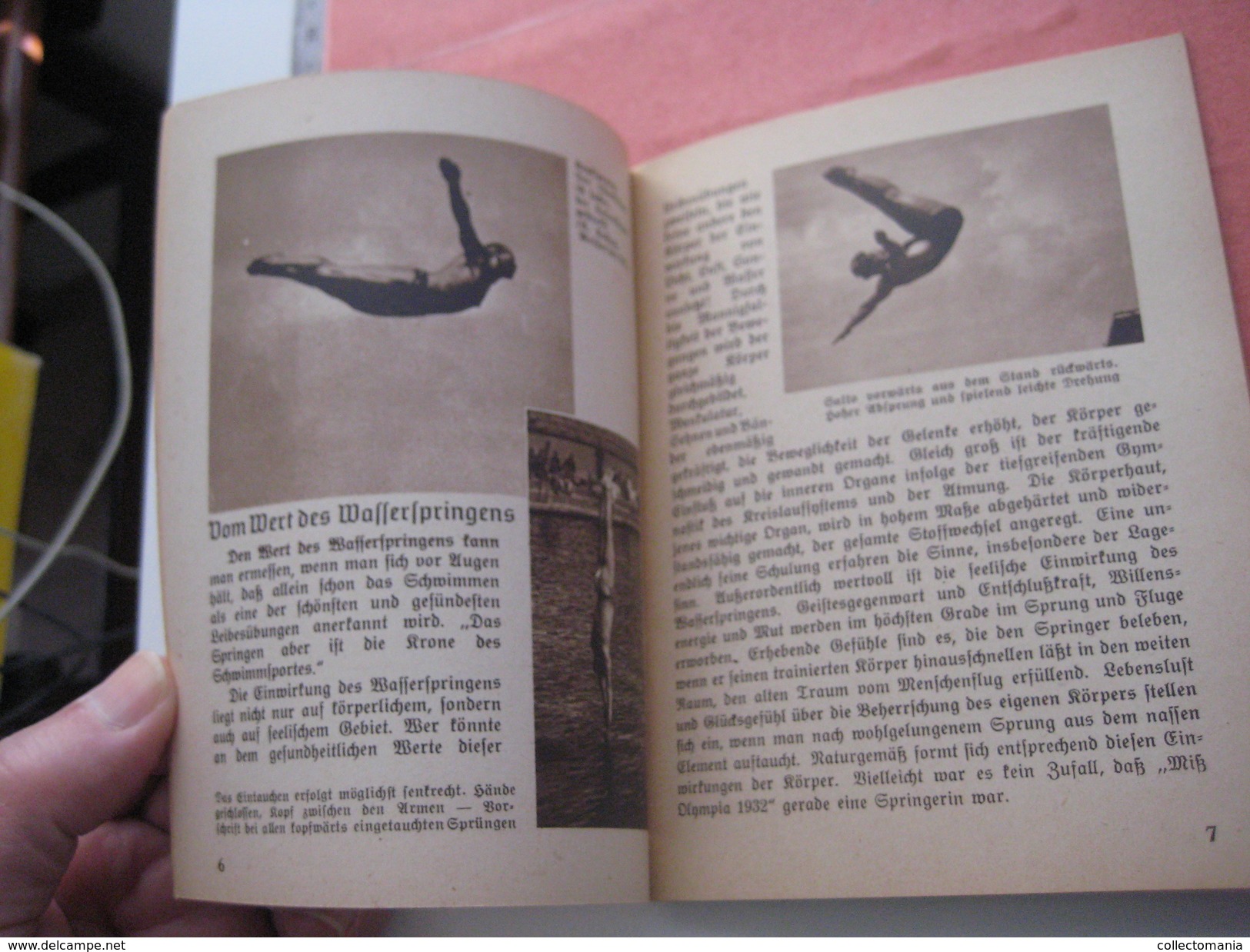 Diving Olympia BERLIN 1936 - nr 20, program jump and dive, mit fotos Amt FUR Sportwerbung Olympische