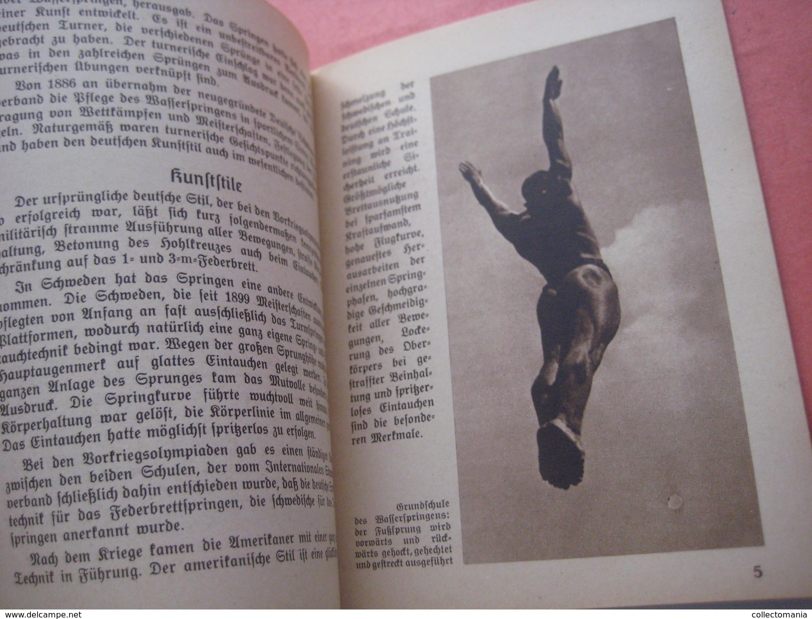 Diving Olympia BERLIN 1936 - nr 20, program jump and dive, mit fotos Amt FUR Sportwerbung Olympische