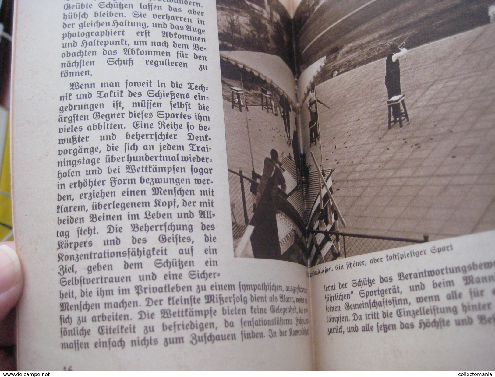 Shooting Olympia BERLIN 1936 - nr 15, programa,  Schieszen revolver geweer rifle, fotos Amt FUR Sportwerbung Olympische