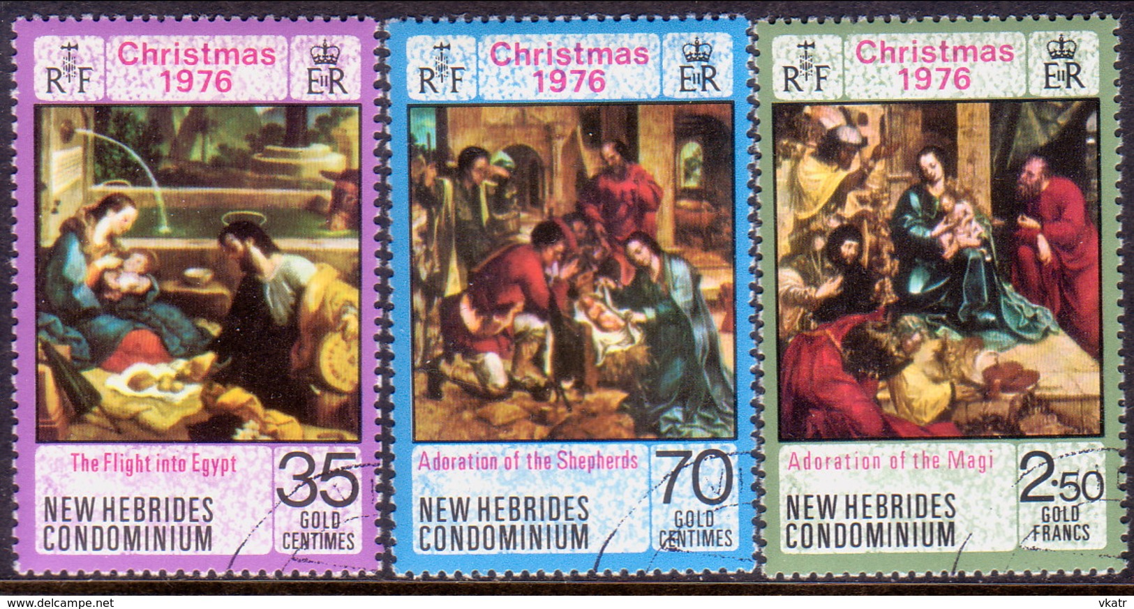 NEW HEBRIDES(English Inscr.) 1976 SG 214-16 Compl.set Used Christmas - Used Stamps