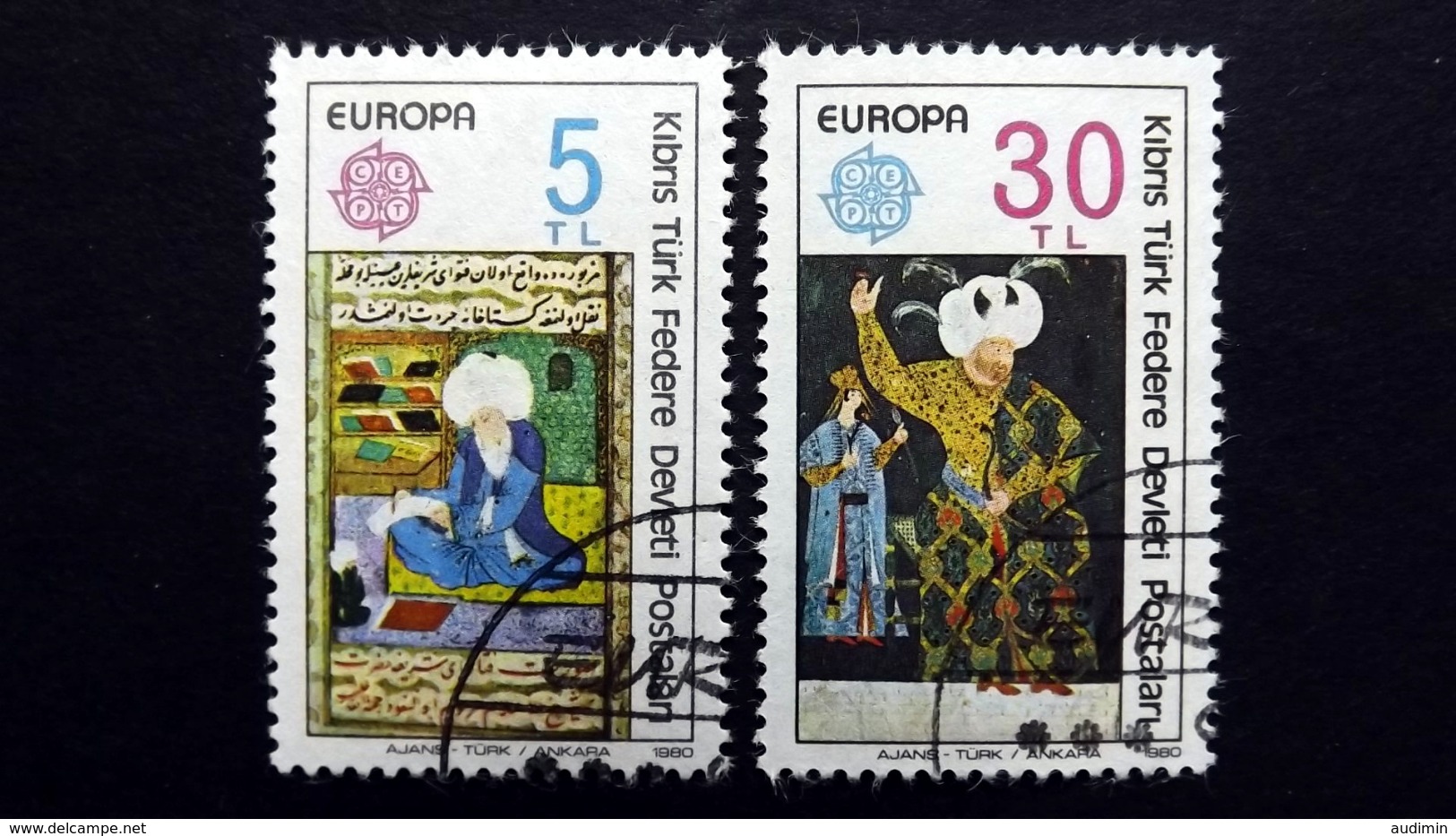 Zypern Türk. 83/4 Oo/ESST, EUROPA/CEPT 1980, Ebu&circ;-Su´u&circ;d Efendi (1490-1573), Selim II. (1524-1574) - Used Stamps
