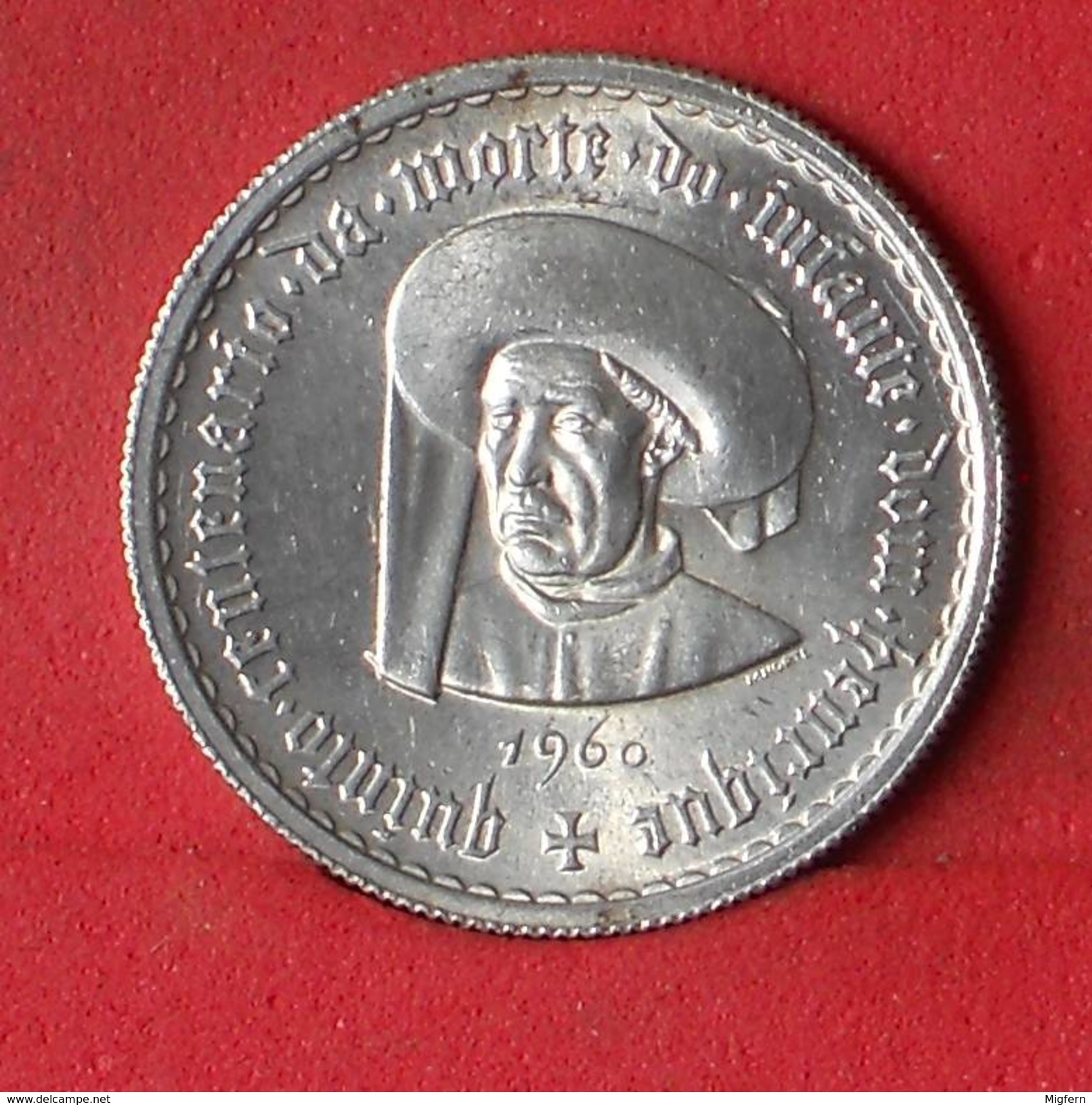 PORTUGAL 5 ESCUDOS 1960 - 7 GRS 0,800 SILVER   KM# 587 - (Nº10152) - Portugal