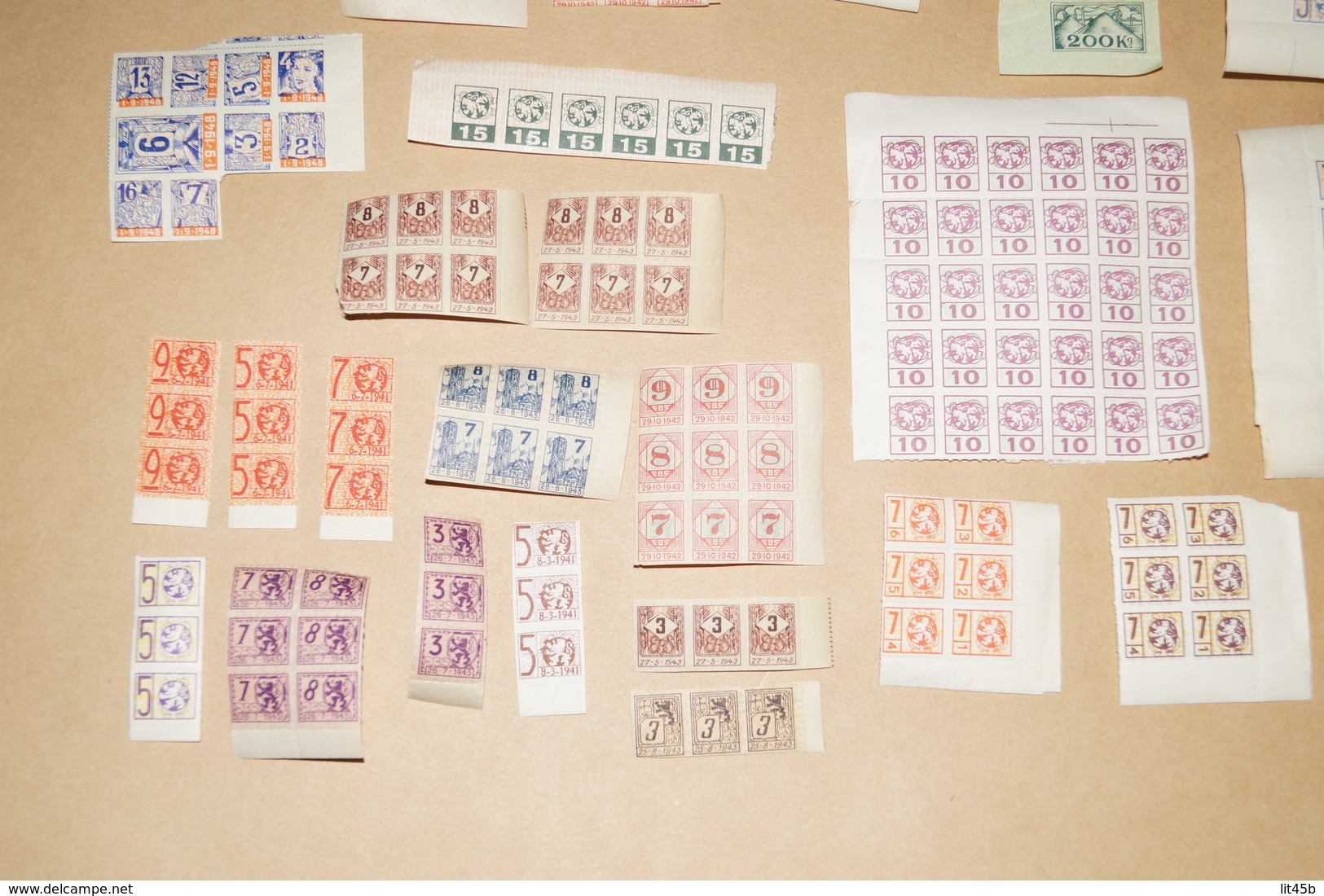 Lot Important De Timbres De Ravitaillement,1940-1945,originaux,pour Collection - 1939-45