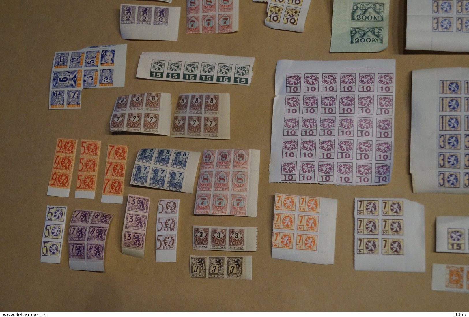 Lot Important De Timbres De Ravitaillement,1940-1945,originaux,pour Collection - 1939-45