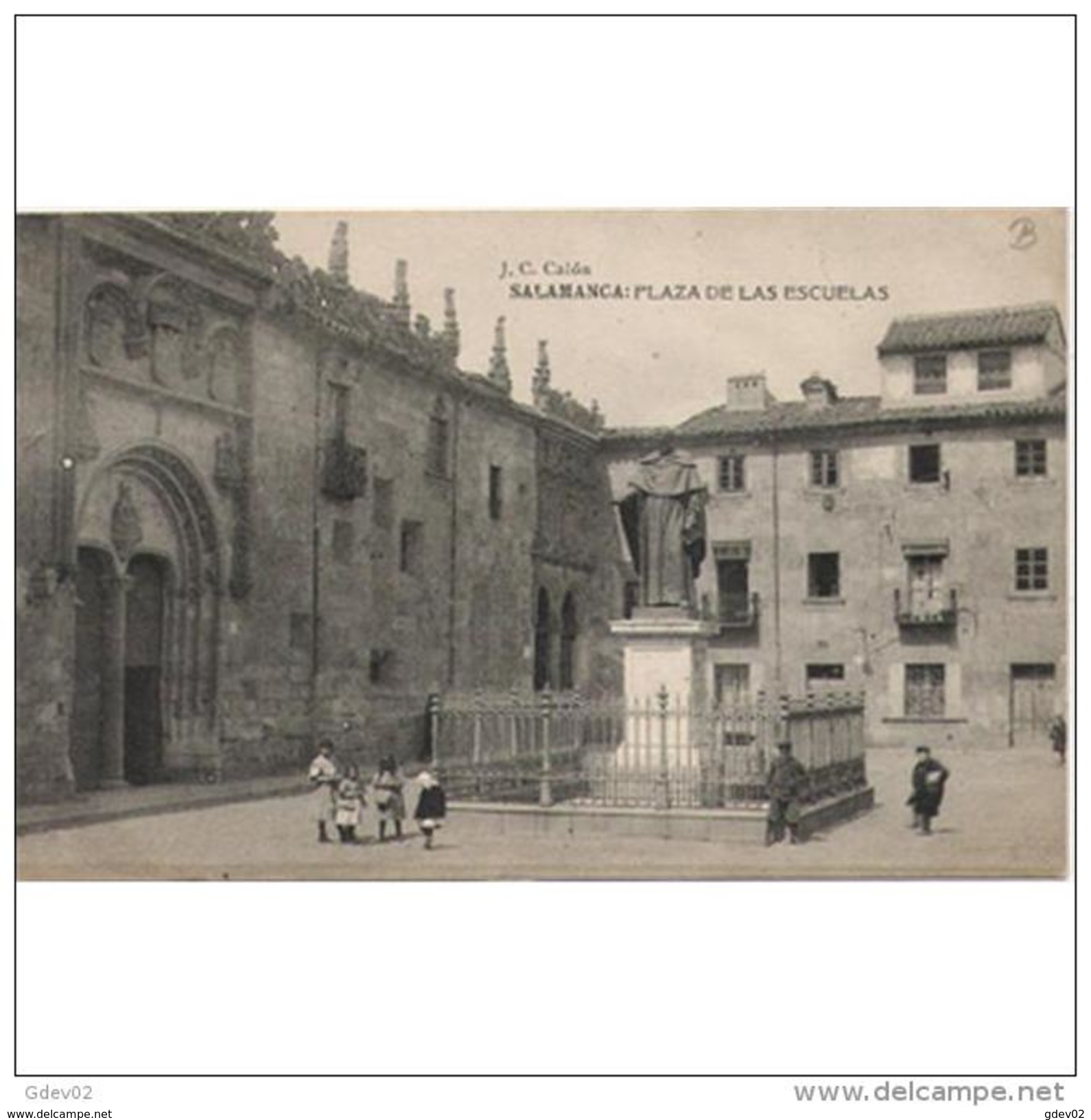 SLMCTPA955CPA-LFTD1116TBES.Tarjeta Postal DE SALAMANCA.ARTE.Escultura.PLAZA  ESCUELAS Y ESTATUA DE FRAY LUIS DE LEON - Esculturas