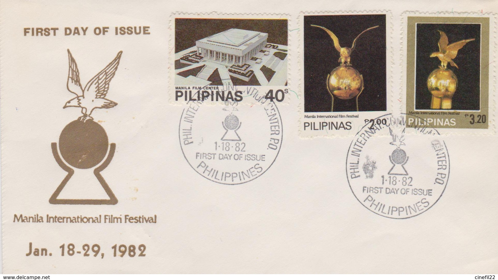 PHILIPPINES, FDC Festival International Du Film De Manille, 1982 - Cinema