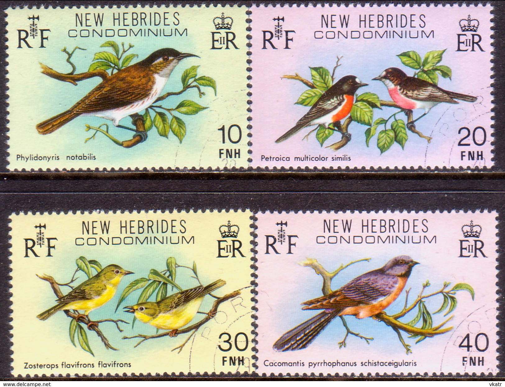 NEW HEBRIDES(English Inscr.) 1980 SG 283-86 Compl.set Used Birds - Used Stamps