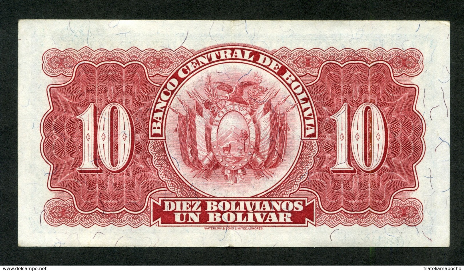 BOLIVIA BILLETES; 1928 - 10 BOLIVIANOS. - Bolivia