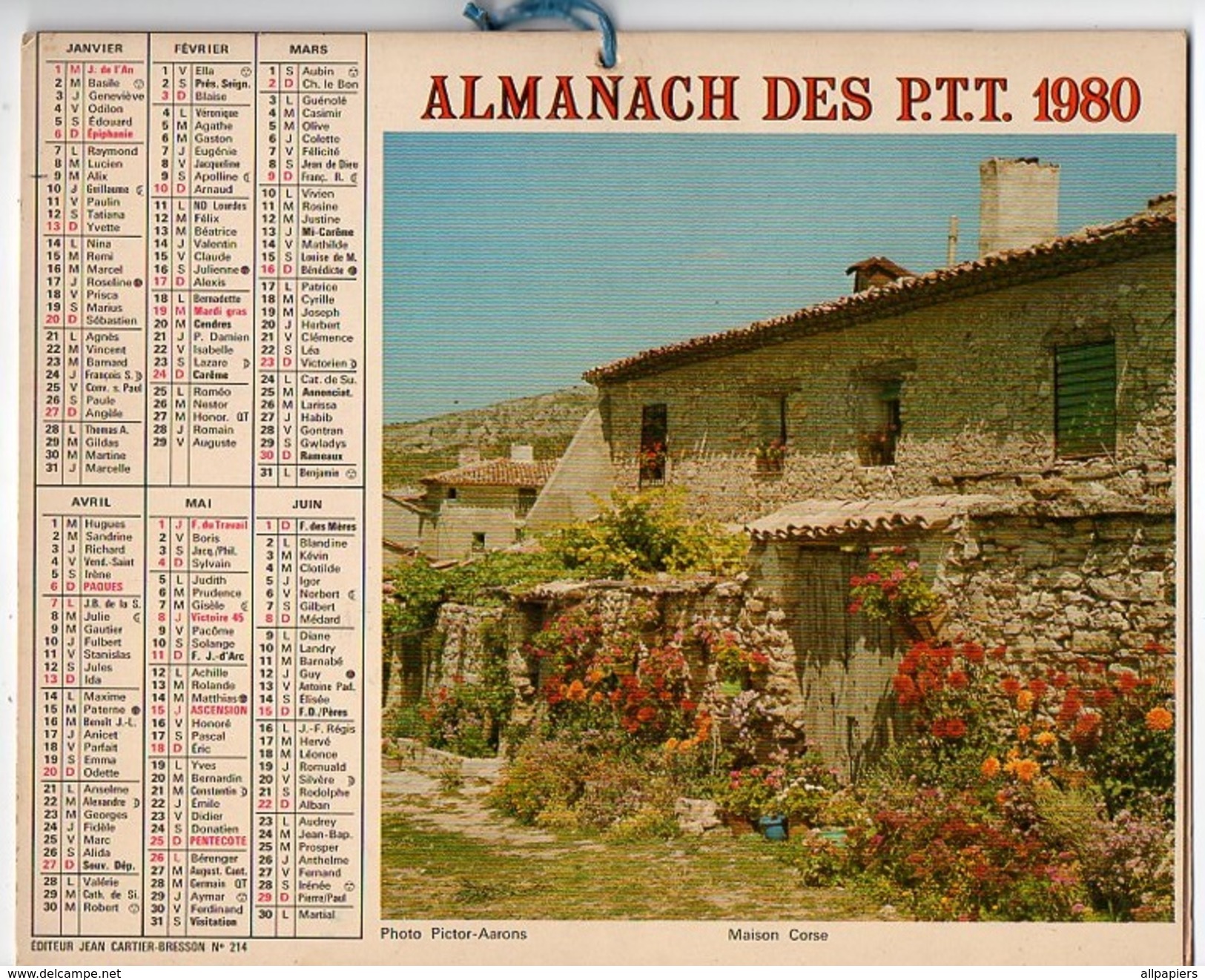 Calendrier Almanach Des P.T.T De 1980 - Complet Paris, Hautde Seine, Seine-Saint-Denis, Val-De-Marne - Grand Format : 1971-80