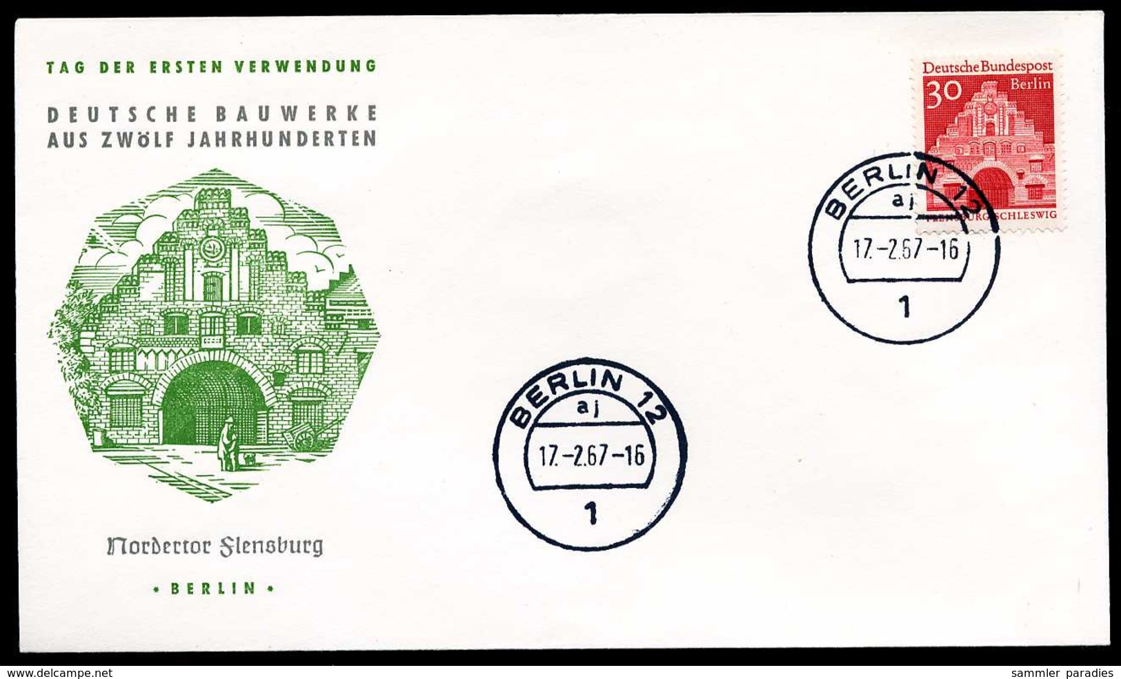 39695) Berlin - Michel 275 - FDC - 30Pf Rot  Bauwerke Groß - Altri & Non Classificati