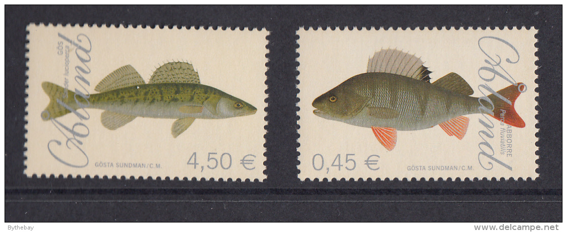 Aland MNH 2008 Set Of 2 Fish:  European Perch, Zander - Aland