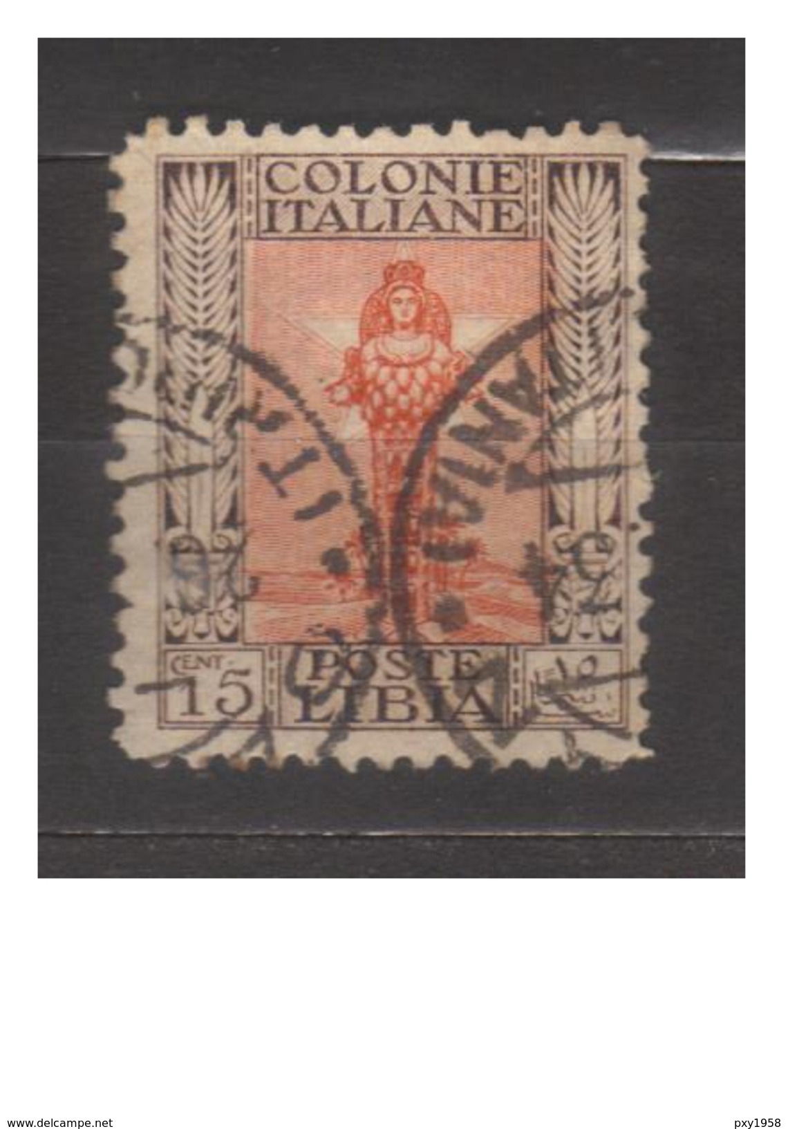 7262- Libya , Italian Colonies , Scott 52a   &ndash; Used - Libya