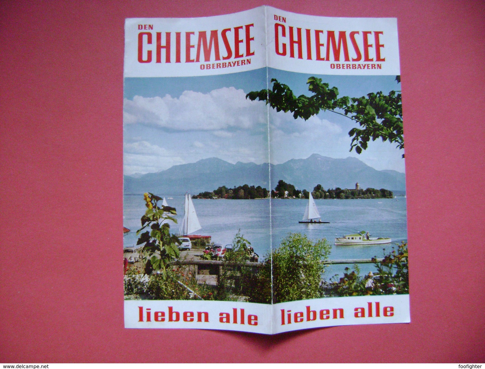 Faltblatt Prospekt: Deutschland - Den CHIEMSEE Oberbayern - 13 Fotos, Reliefkarte - 1980 - Dépliants Touristiques