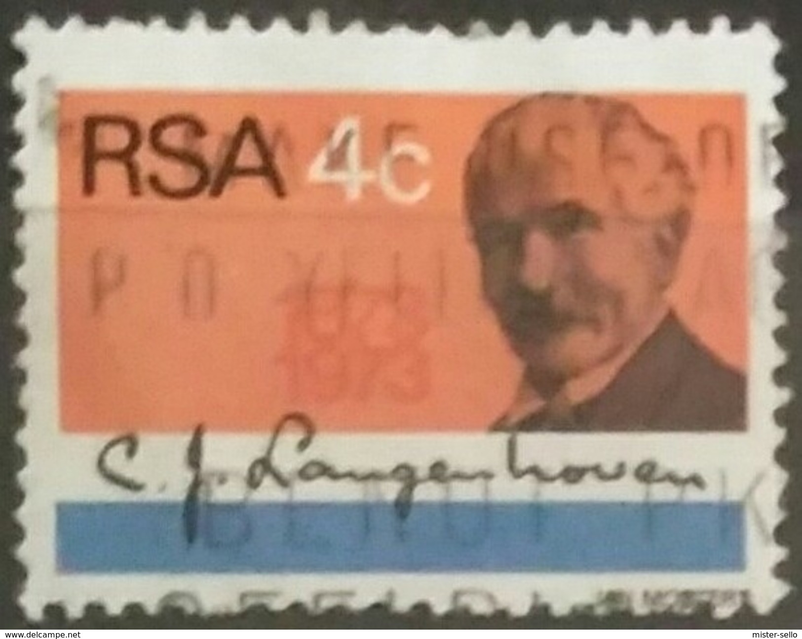 SUDAFRICA - AFRICA DEL SUR 1973 The 100th Anniversary Of The Birth Of C. J. Langenhoven. USADO - USED. - Usados