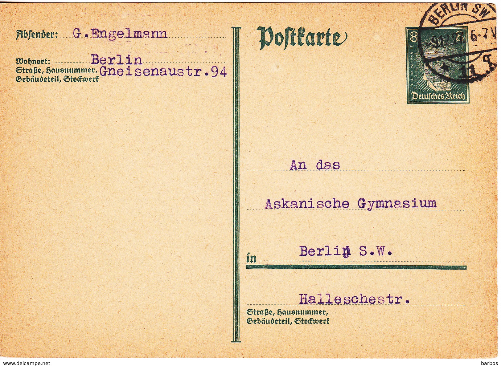 Germany ; 1927 ; Berlin; Ludwig Van Beethoven ; Musice ; Postcard Used - Sonstige & Ohne Zuordnung