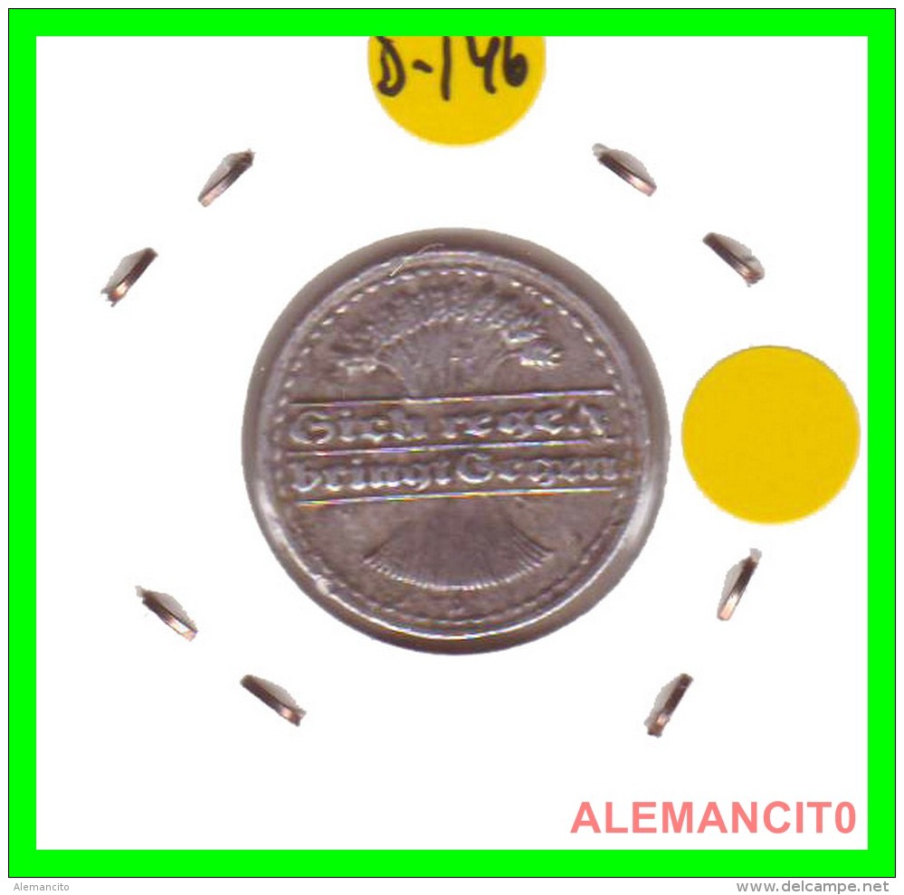 GERMANY - WEIMAR REPUBLIC - 50 PFENNIG - AÑO 1922-D  Aluminum - 50 Rentenpfennig & 50 Reichspfennig