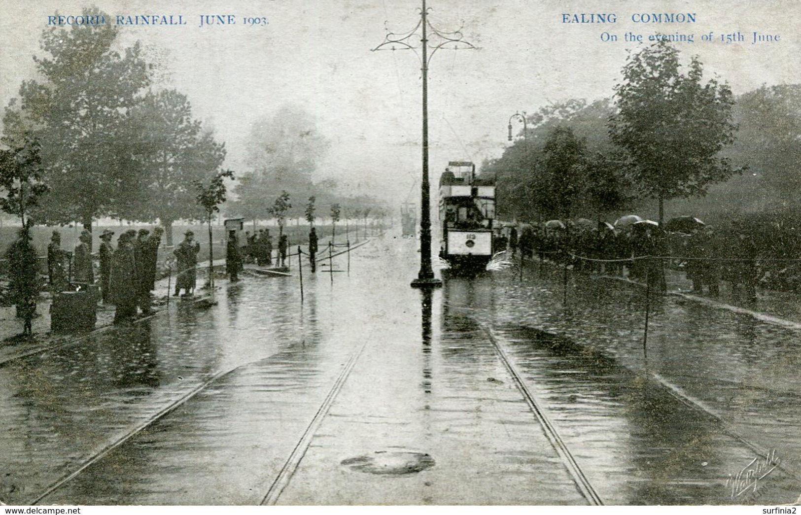 LONDON - EALING COMMON - RECORD RAINFALL 15th JUNE 1903  Lo1157 - London Suburbs