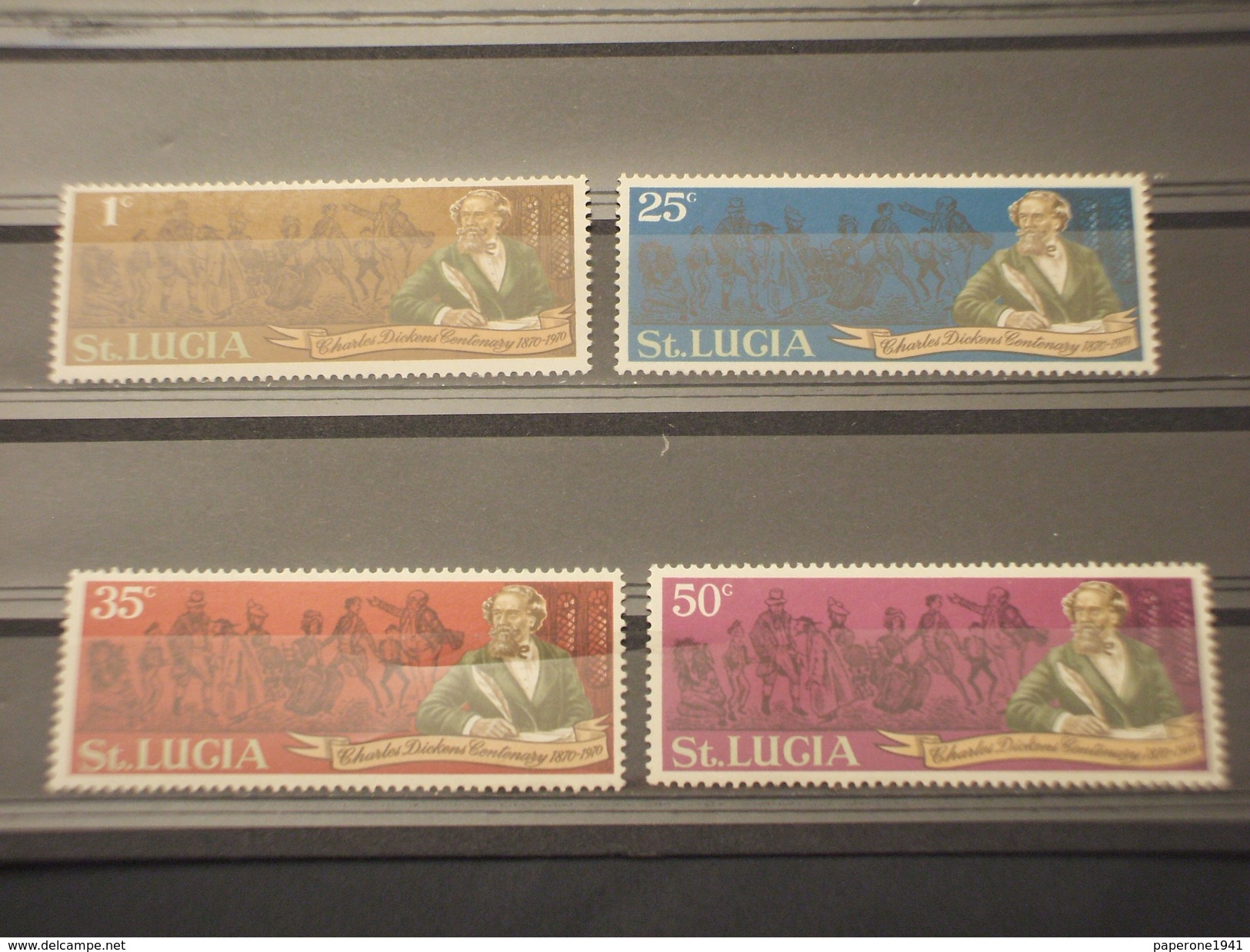 ST. LUCIA  - 1970 DICKENS    4 VALORI - NUOVI(++) - Ste Lucie (...-1978)