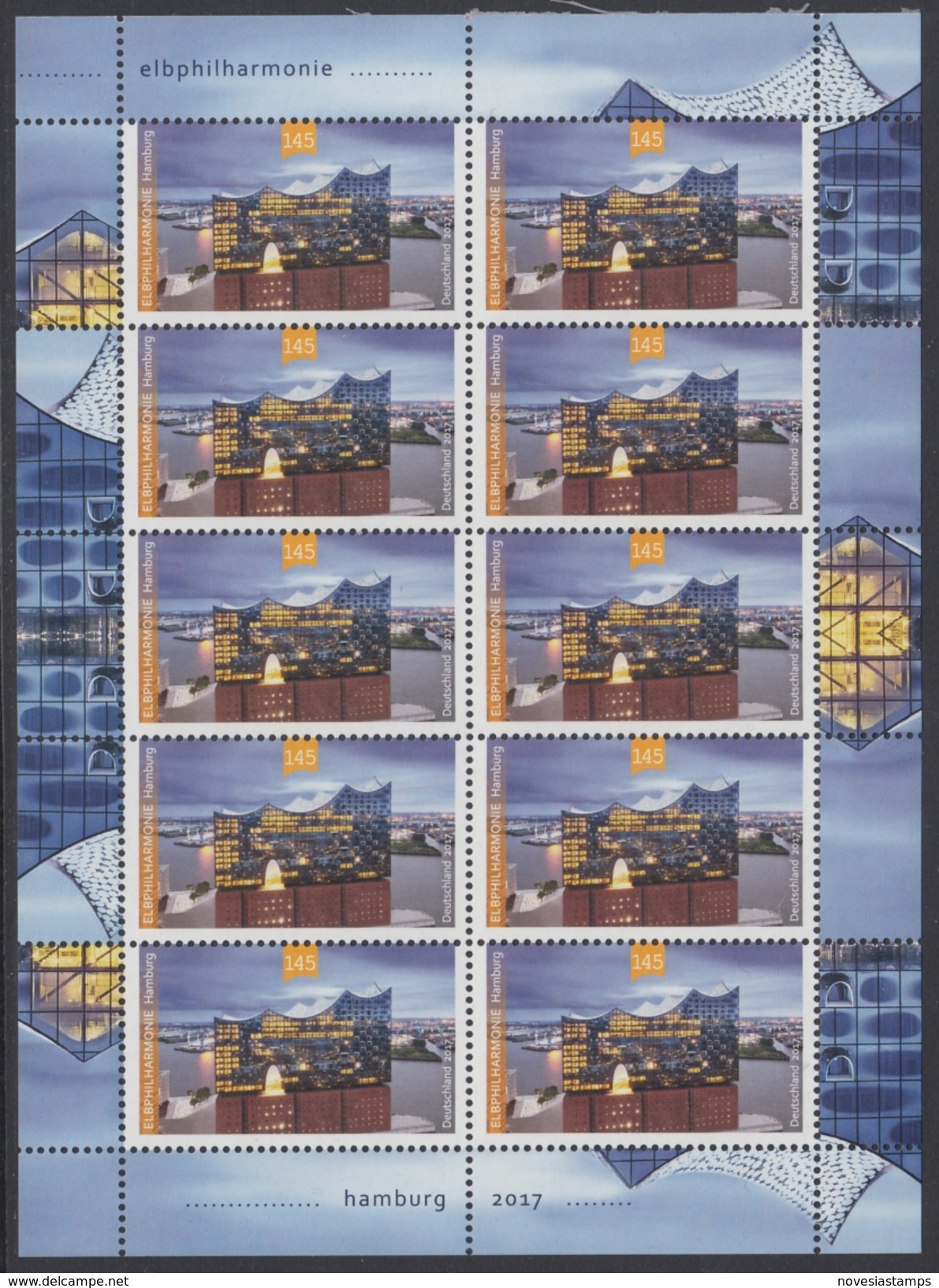 !a! GERMANY 2017 Mi. 3278 MNH SHEET(10) - Opening Of The Elb Philharmonic Orchestra Building - Ungebraucht