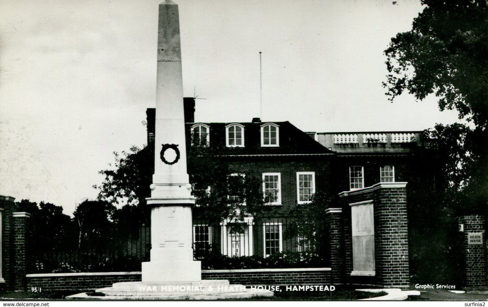 LONDON - HAMPSTEAD - WAR MEMORIAL & HEATH HOUSE  RP  Lo1167 - London Suburbs