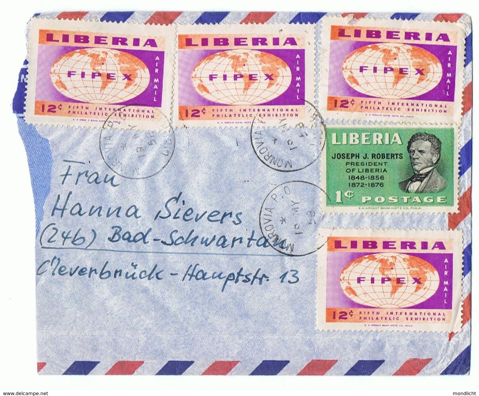 Ganzstück Liberia (Fragment), 1958. - Liberia