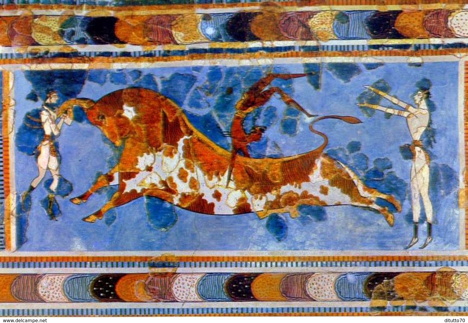 Museo Di Heraclion - Salto Al Toro - Fresco De Cnosos - 382 - Formato Grande Non Viaggiata &ndash; E1 - Grecia