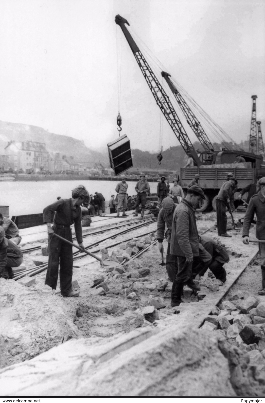 WW2 - Photo-carte - Bataille De Normandie - Travaux De  Voirie à Cherbourg - 1939-45