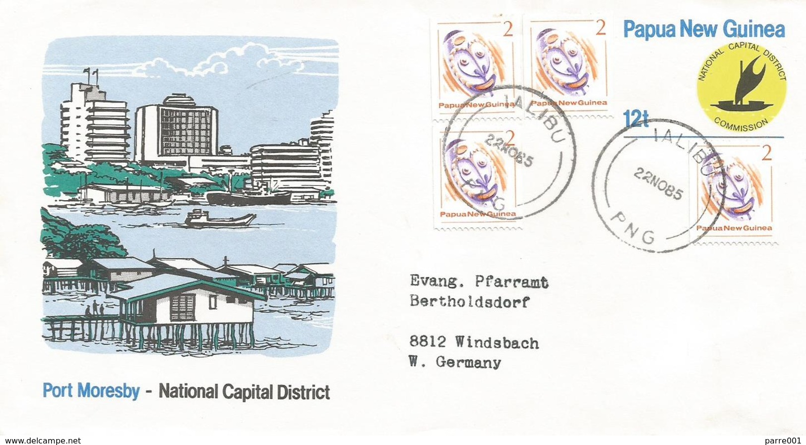 Papua New Guinea 1985 Ialibu National Capital Postal Stationary Cover - Papoea-Nieuw-Guinea