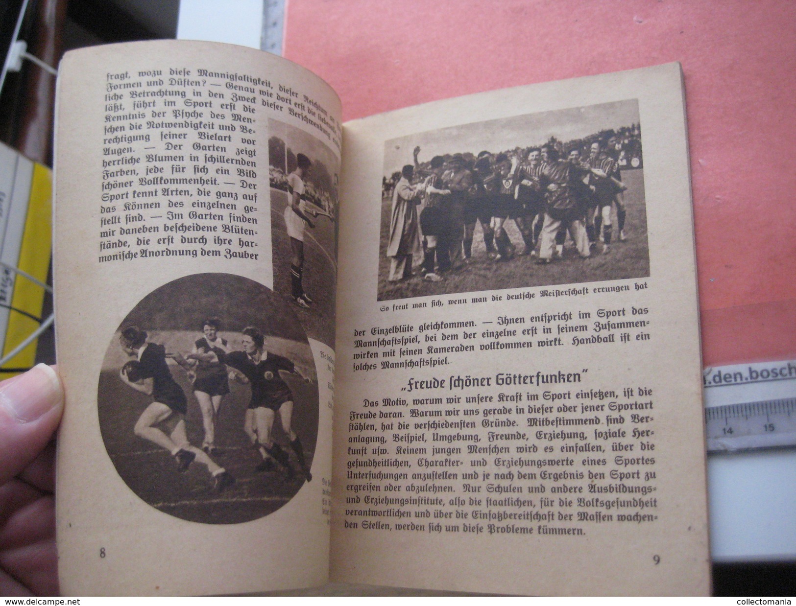 Handball Olympia BERLIN 1936 - nr 6, programm,women and men   fotos Amt FUR Sportwerbung Olympische